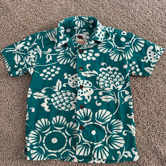 Kahala Kid’s Dukes Pareo Hawaiian Aloha Shirt - Size XS - Picture 1 of 4